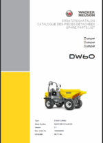 Wacker Neuson DW60 Dumper Parts Manual