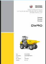 Wacker Neuson DW90 Wheel Dumper Parts Manual