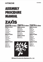 ZX470-5 ZX670-5 ZX870-5 ASSEMBLY PROCEDURE MANUAL