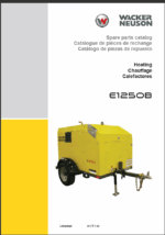 Wacker Neuson E1250B Heating Parts Manual