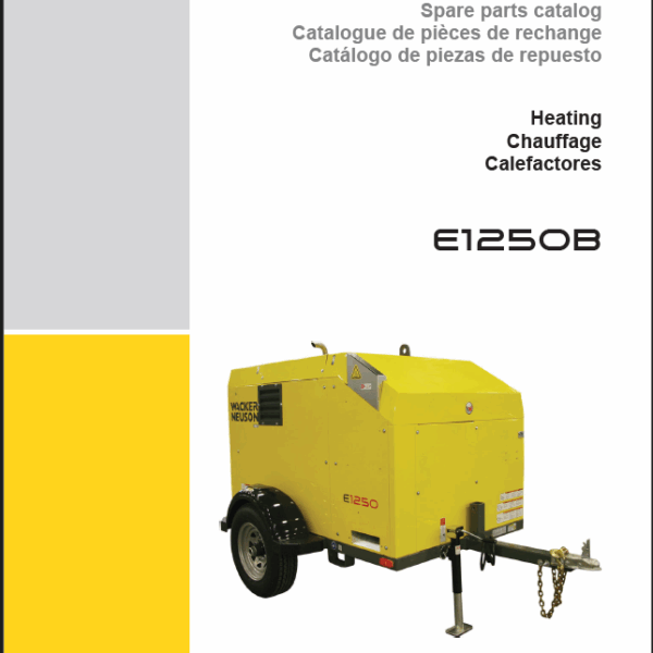 Wacker Neuson E1250B Heating Parts Manual