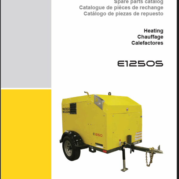 Wacker Neuson E1250S Heating Parts Manual