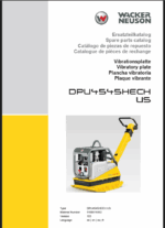 Wacker Neuson DPU4545HECH US Vibratory Plate Parts Manual