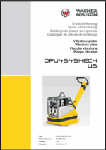 Wacker Neuson DPU4545HECH US Vibratory Plate Parts Manual