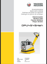Wacker Neuson DPU4545Heh Vibratory Plate Parts Manual