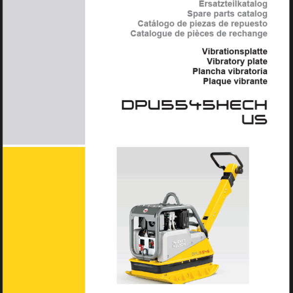 Wacker Neuson DPU5545HECH US Vibratory Plate Parts Manual
