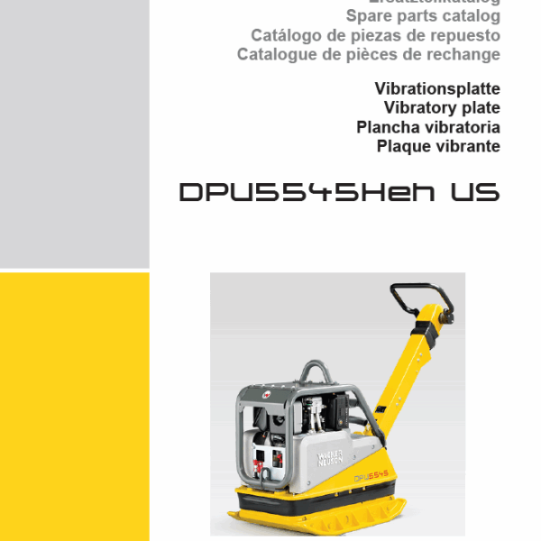 Wacker Neuson DPU5545Heh US Vibratory Plate Parts Manual