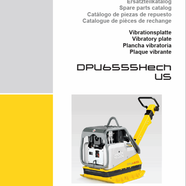 Wacker Neuson DPU6555Hech Vibratory Plate Parts Manual