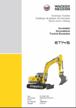 Wacker Neuson ET145 Tracked Excavator Parts Manual