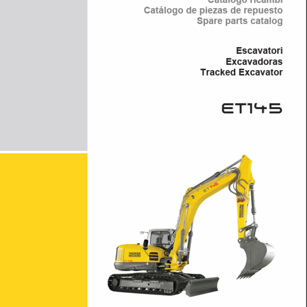 Wacker Neuson ET145 Tracked Excavator Parts Manual