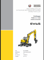 Wacker Neuson EW65 Mobile Excavator Parts Manual