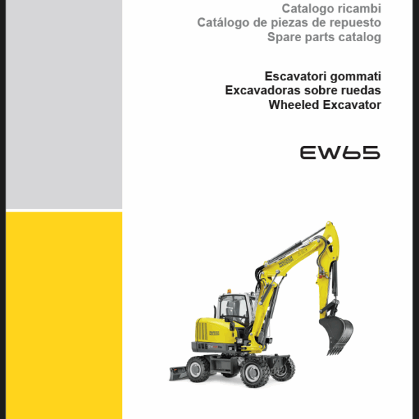 Wacker Neuson EW65 Wheeled Excavator Parts Manual