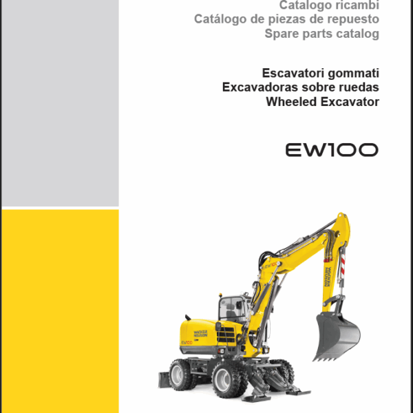Wacker Neuson EW100 Wheeled Excavator Parts Manual