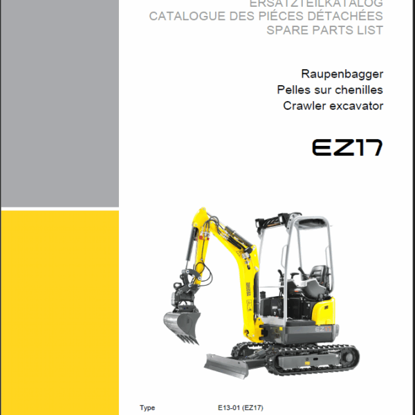 Wacker Neuson EZ17 Crawler Excavator Parts Manual