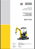 Wacker Neuson EZ17CN Tracked Excavator Parts Manual