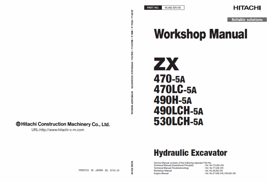 ZX470-5A, 470LC-5A, 490H-5A, 490LCH-5A, 530LCH-5A Workshop Manual