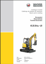 Wacker Neuson EZ26-2 Tracked Excavator Parts Manual