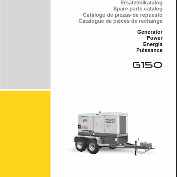 Wacker Neuson G150 Generator Parts Manual