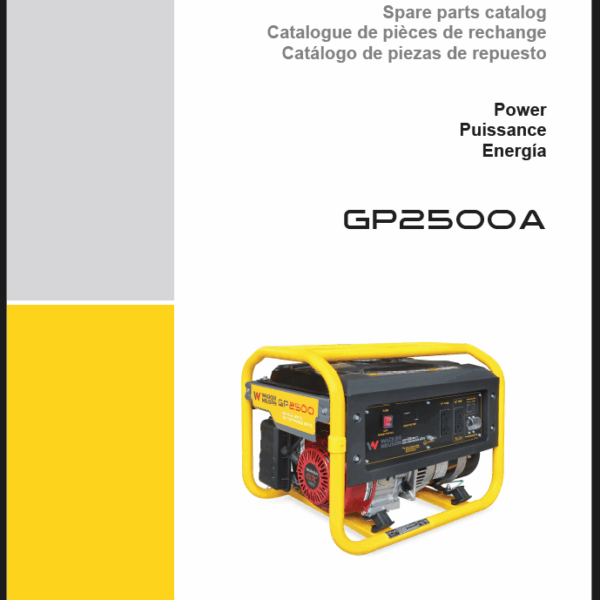 Wacker Neuson GP2500A Power Parts Manual