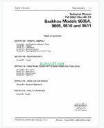 John Deere 9505A, 9605 9510A and 9511 Backhoe Technical Manual (TM3233)