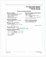 John Deere F910 F930 Front Mower Technical Manual (TM1301)