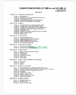 JOHN DEERE JD 300 A and JD 400 A Loader Backhoes Technical Manual