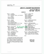 John Deere JD310 Loader Backhoe Loader Technical Manual (TM1036)
