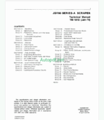 John Deere JD760 Series-A Scraper Technical Manual (TM1018)