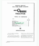 John Deere Model R Diesel Tractor Service Manual (SM2005)