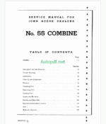 John Deere No. 55 Combine Service Manual (SM2014)