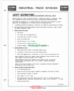 Clark 512 Van Carrier Planned Maintenance and Adjustment Procedures Manual (PM261)