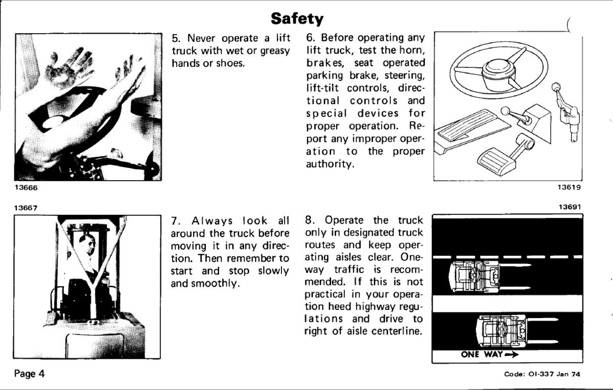 Clark EC500 S30, S35 Forklift Operators Manual (OM-595)