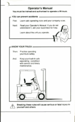 Clark EC500-70, EC500-80 Forklift Operators Manual (OM-604)