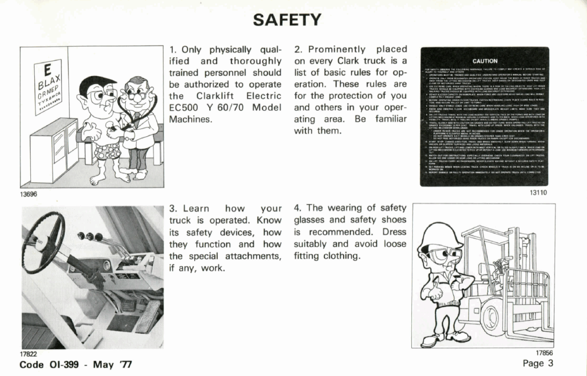 Clark EC500Y60, EC500Y70 72 Volt Yardlift Operators Manual (OI-399)