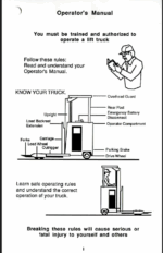 Clark GTDT30, GTDT60E Forklift Operators Manual (OM-607)