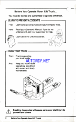 Clark P40, HWP40 Tow Tractor Operators Manual (OM-594)