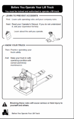 Clark PWX, HWX 30-40SE Forklift Operators Manual (OM-781)