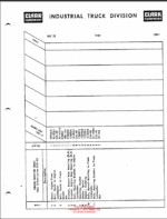 Clark Series 120 Straddle Carrier Parts Manual (X120A1)