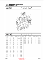 Clark FX50, FX60, FX70D, SF50, SF60, SF70, SF75sD Forklift Parts Manual (FA50DT)