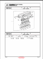 Clark FX12, FX15, FX18L, SF12, SF15, SF18, SF20sL Forklift Parts Manual (FA12LT)