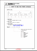 Clark FX203, FX253, FX303D, SF20, SF25, SF30D Forklift Parts Manual (FA20DT)
