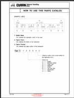 Clark CEP15, CEP18, FX153, FX158B Forklift Parts Manual (CEP158)