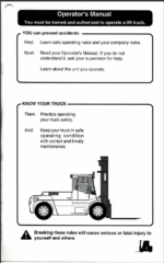 Clark CDP100, CDP164 Forklift Operators Manual (OM-622)