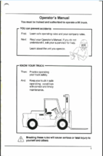 Clark C500Y110, C500Y135, C500Y155, C500Y165 D Forklift Operators Manual (OM-591)