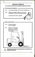 Clark CGC20-30H, CGP20-30H, CDP20-30H Forklift Operators Manual (OM-602)