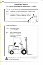 Clark CGC20-30, CGP20-30, CDP20-30, CGC40-55, CGP40-55, CDP40-55, CGC60-70, CDC60-70 Forklift Operators Manual (OM-612)