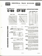 Clark CY60, CY70, CY80, CFY60, CFY70, CFY80, C60, C70, C80, CH60, CH70, CH80, CHY60, CHY70, CHY80 Forklift Operators Manual (O-126)