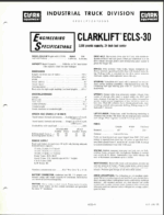 Clark ECLS30B, ECLS40B Forklift Operators Manual (O-150)