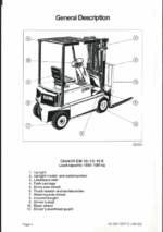 Clark EM10, EM12, EM15S Forklift Operators Manual (OI-507)
