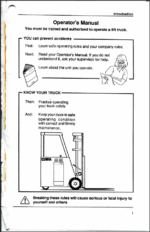 Clark ESM-2 12, ESM-2 25 Forklift Operators Manual (OM-596)